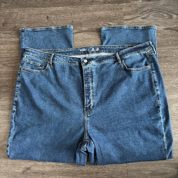 NWT Old Navy Plus Sz 28 High-Waist Button-Fly Kicker Boot-Cut Jeans - Picture 3 of 14